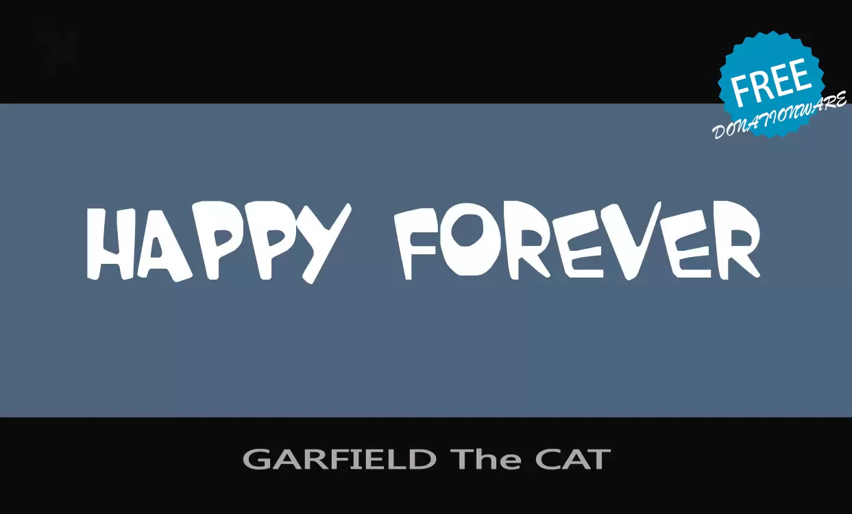 「GARFIELD-The-CAT」字体效果图