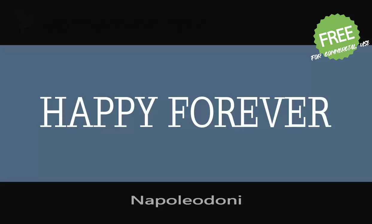 「Napoleodoni」字体效果图