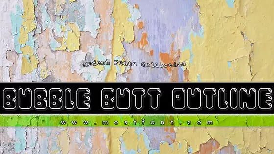 「Bubble-Butt-Outline」字体排版图片
