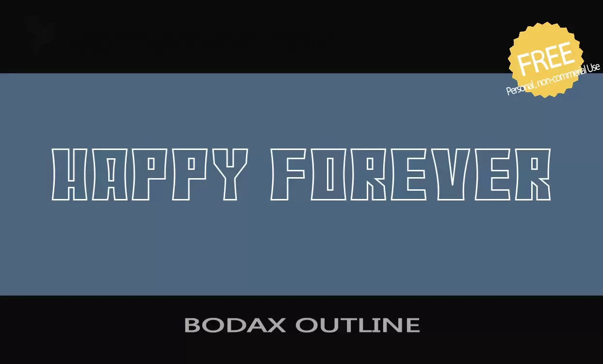 Font Sample of BODAX-OUTLINE