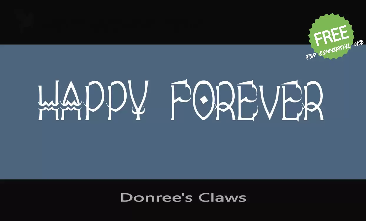 「Donree's-Claws」字体效果图