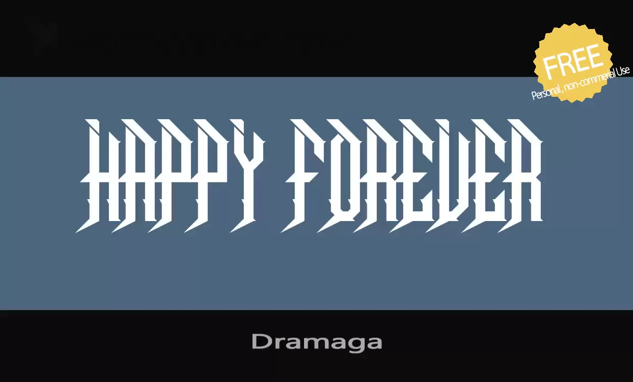 「Dramaga」字体效果图