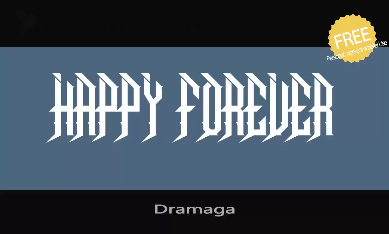Font Sample of Dramaga