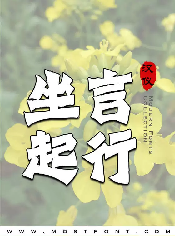 Typographic Design of 汉仪笔染金石-W
