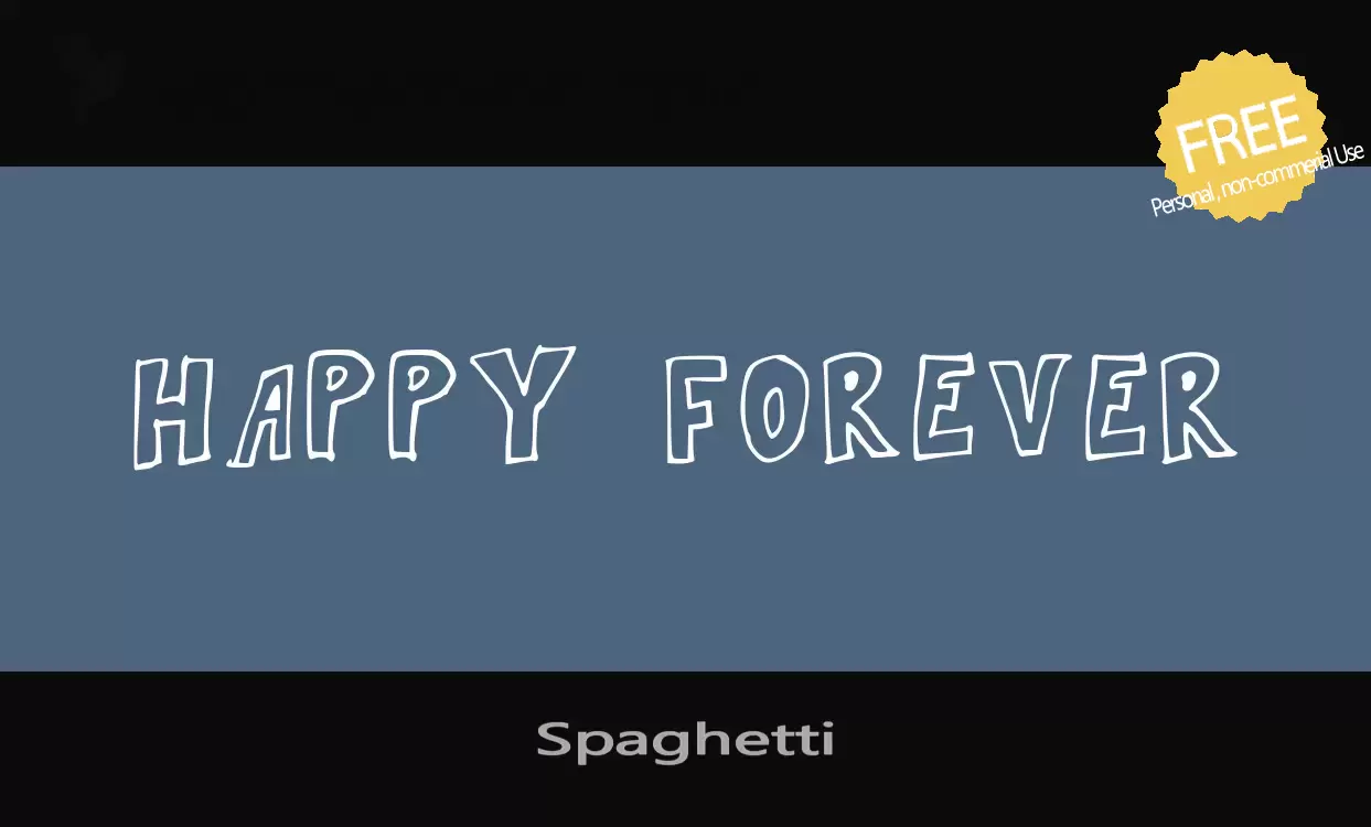 「Spaghetti」字体效果图