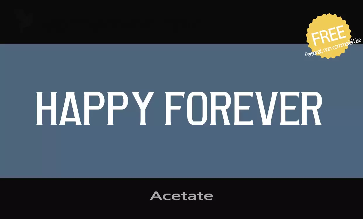 「Acetate」字体效果图