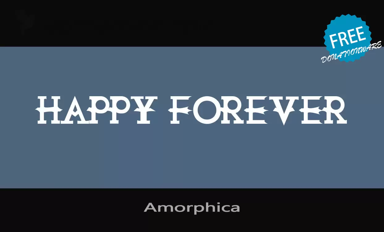 Font Sample of Amorphica