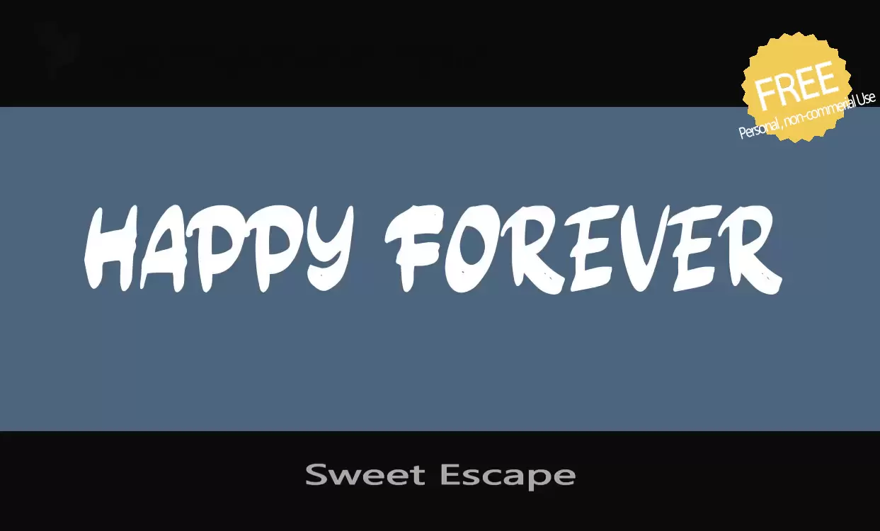 Font Sample of Sweet-Escape