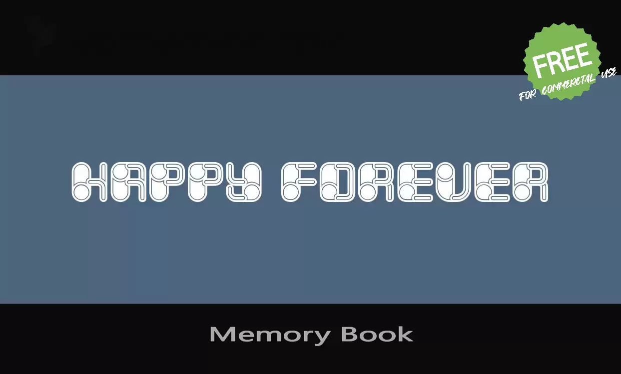Font Sample of Memory-Book