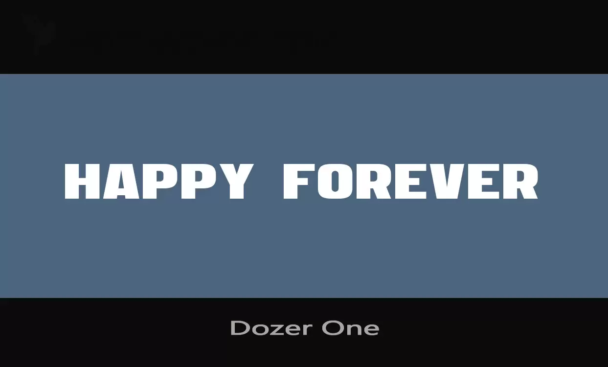 「Dozer-One」字体效果图