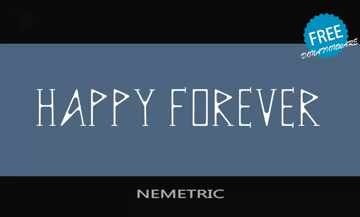 Font Sample of NEMETRIC