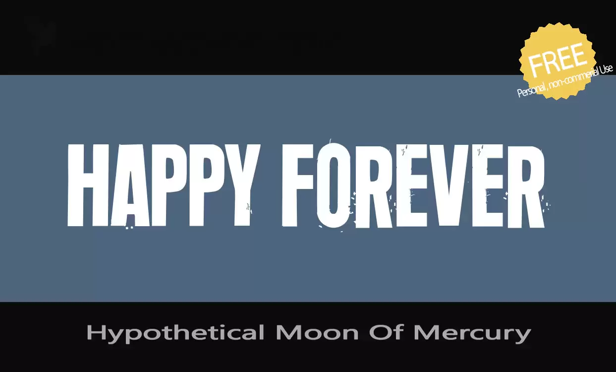 「Hypothetical-Moon-Of-Mercury」字体效果图