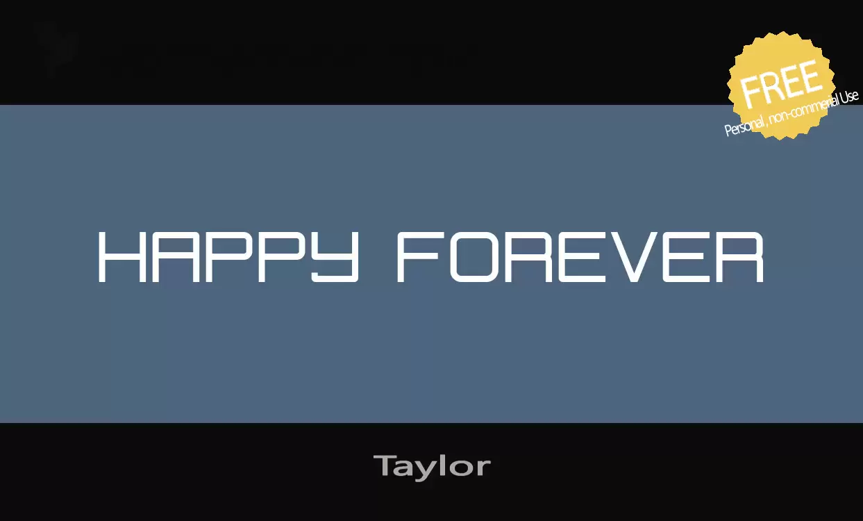 「Taylor」字体效果图