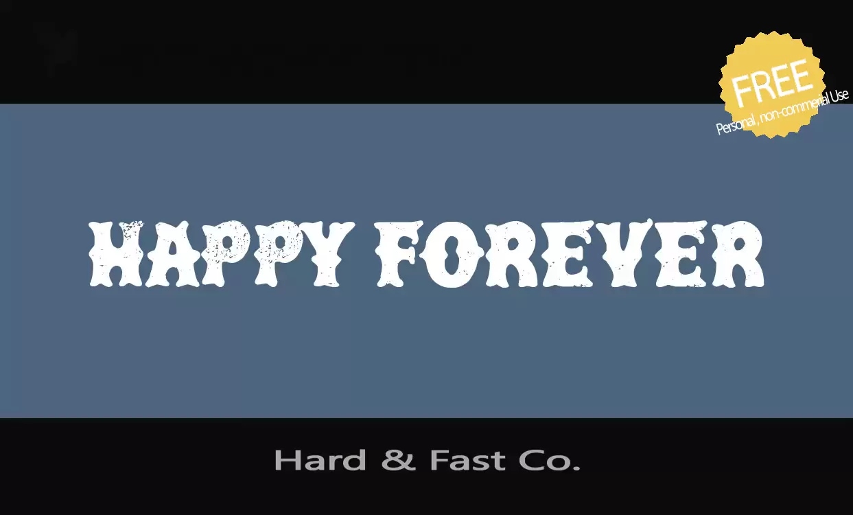 Font Sample of Hard-&-Fast-Co.