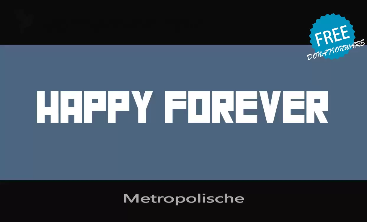 Font Sample of Metropolische