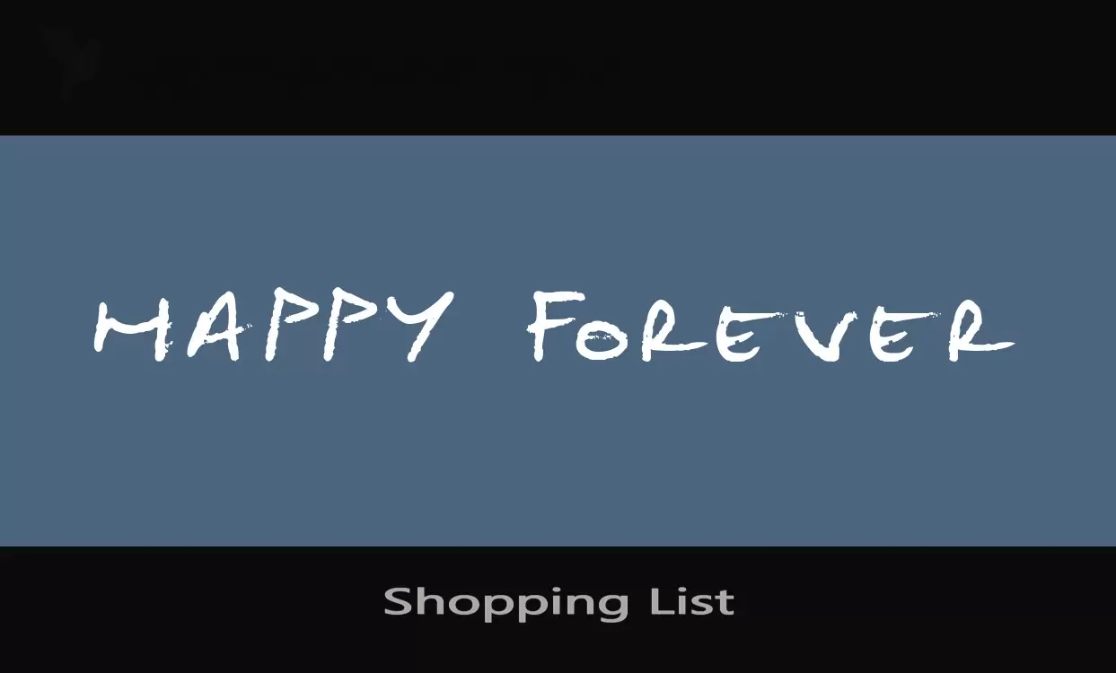 「Shopping-List」字体效果图