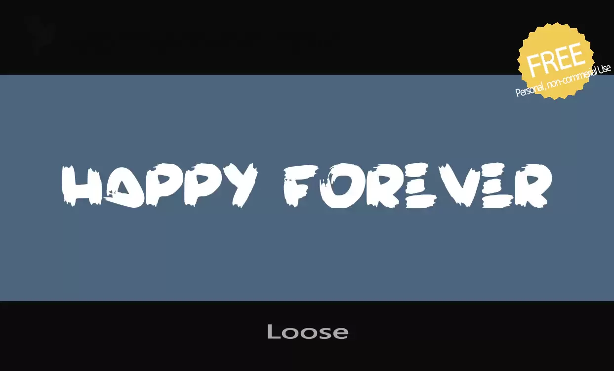 「Loose」字体效果图