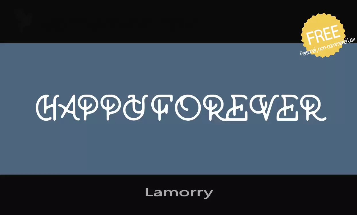 Font Sample of Lamorry