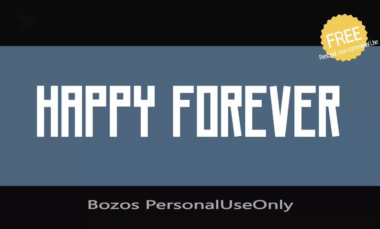 Font Sample of Bozos-PersonalUseOnly