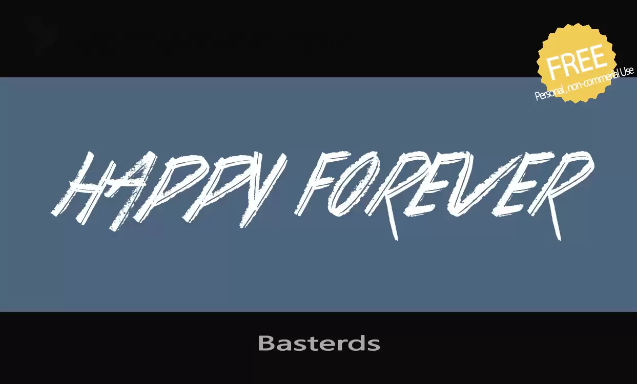 「Basterds」字体效果图