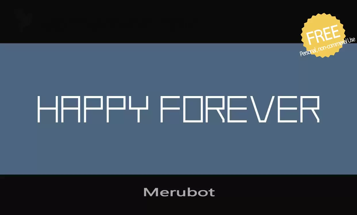 「Merubot」字体效果图