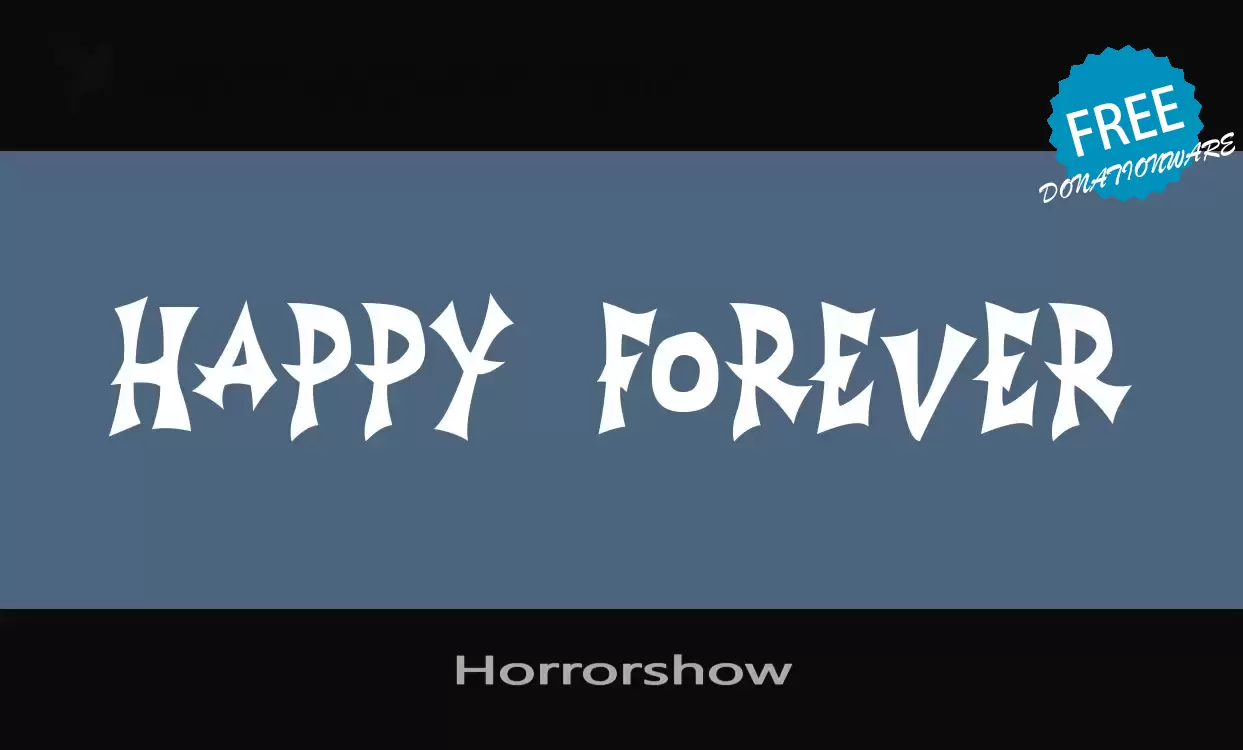 「Horrorshow」字体效果图