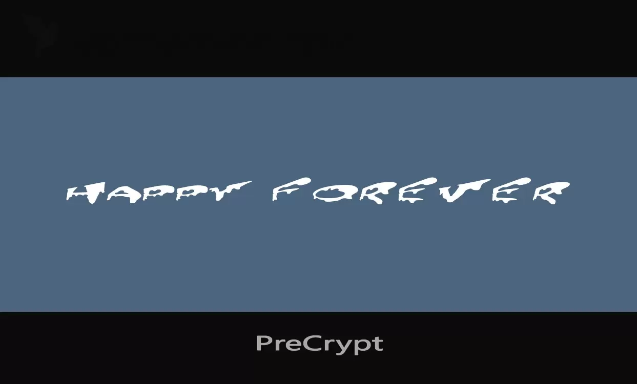 「PreCrypt」字体效果图