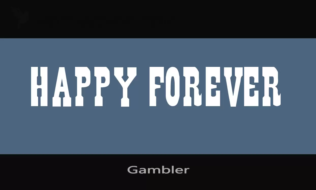 「Gambler」字体效果图