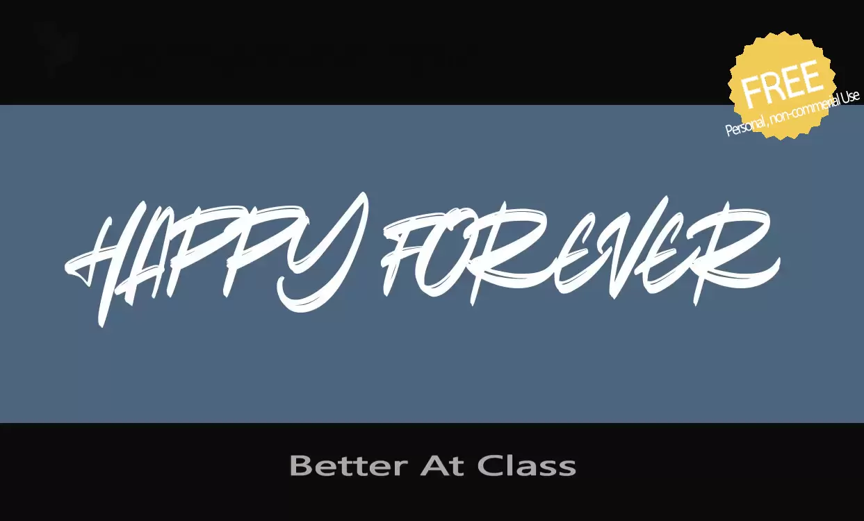 Font Sample of Better-At-Class