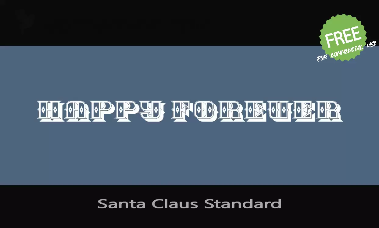 「Santa-Claus-Standard」字体效果图