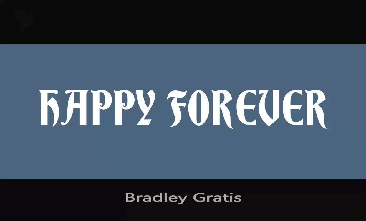 Font Sample of Bradley-Gratis