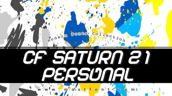 「CF-Saturn-21-PERSONAL」字体排版图片