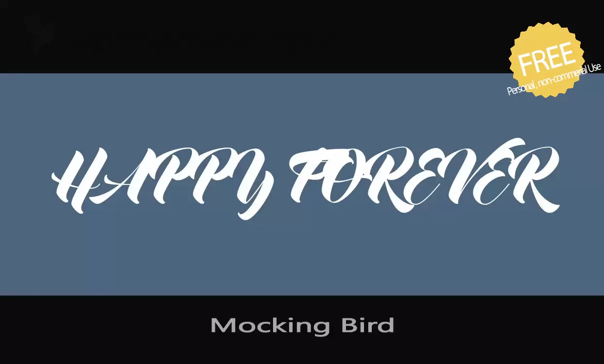 「Mocking-Bird」字体效果图