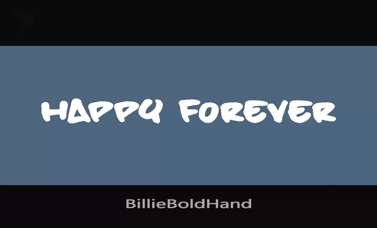 Font Sample of BillieBoldHand