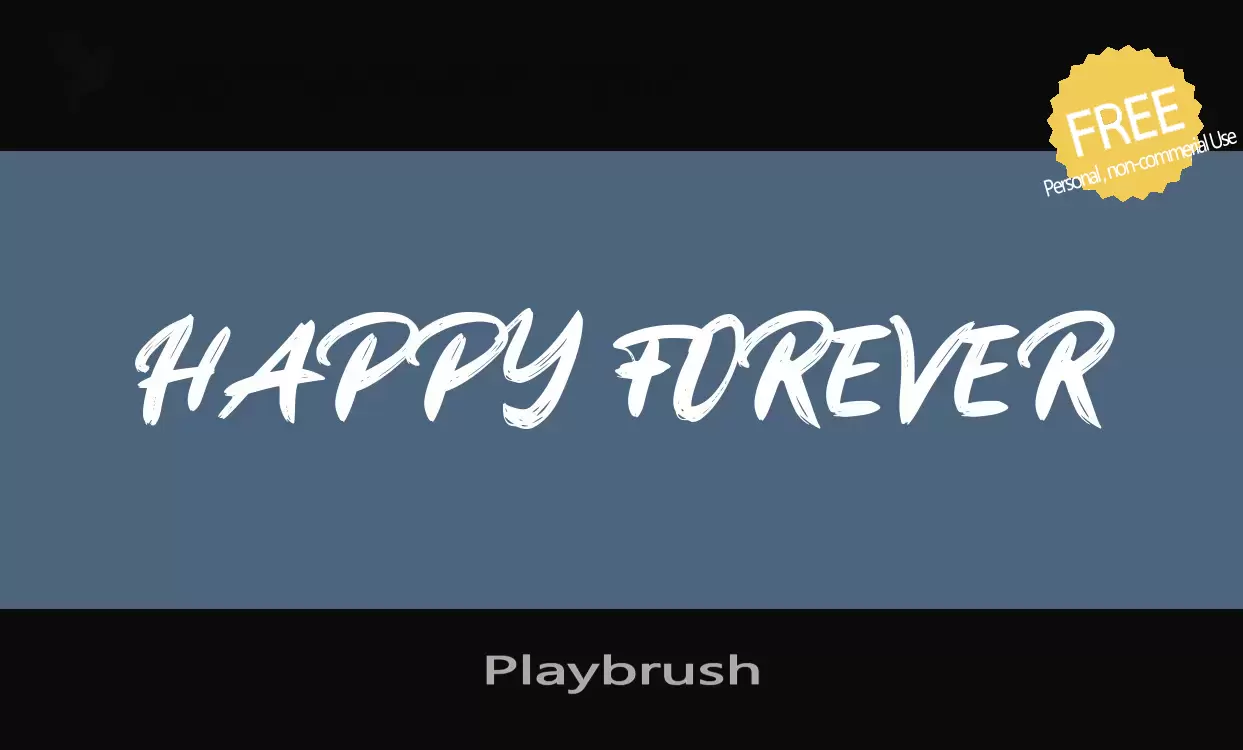 Font Sample of Playbrush