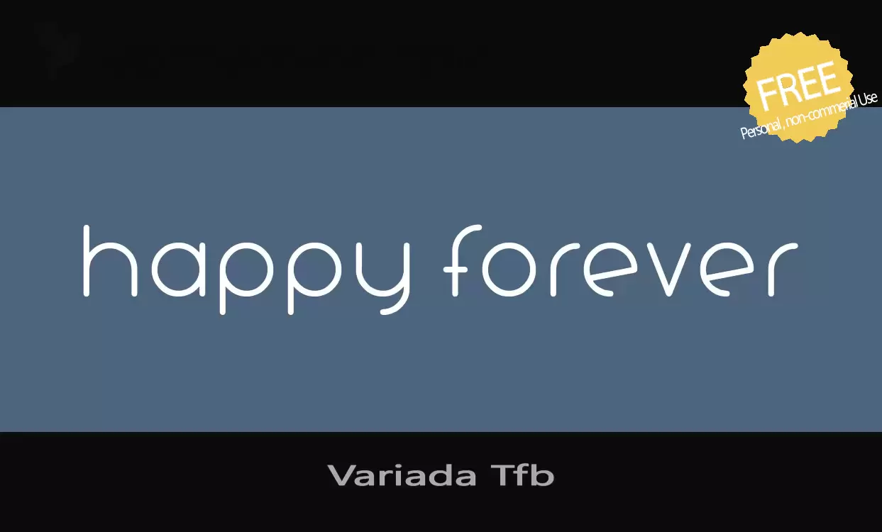 「Variada-Tfb」字体效果图