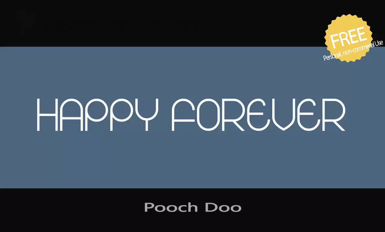 「Pooch-Doo」字体效果图