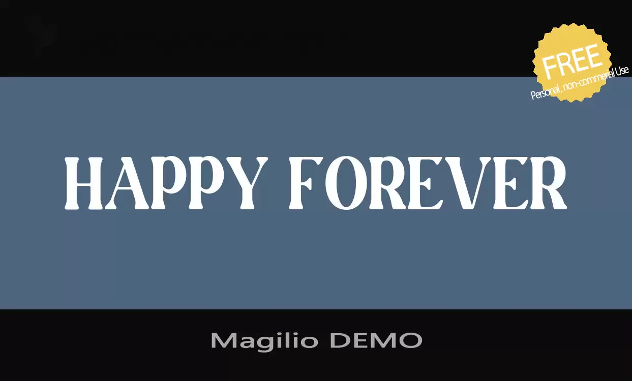 「Magilio-DEMO」字体效果图