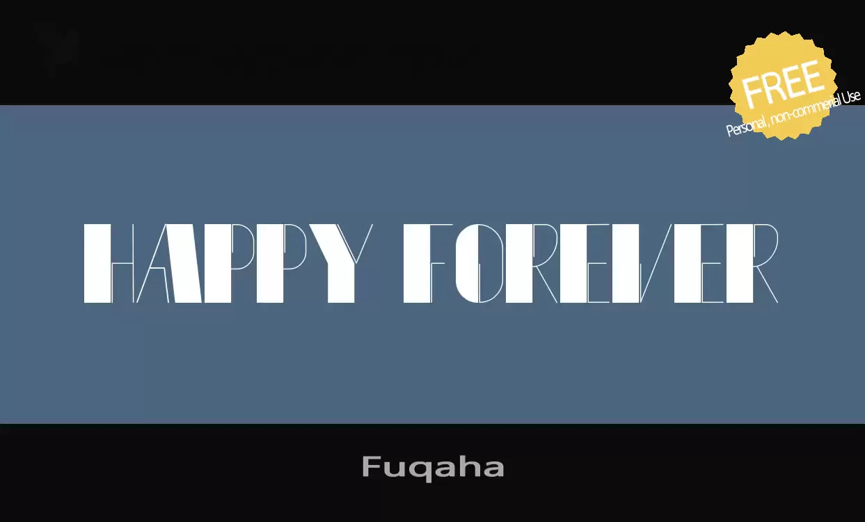 「Fuqaha」字体效果图