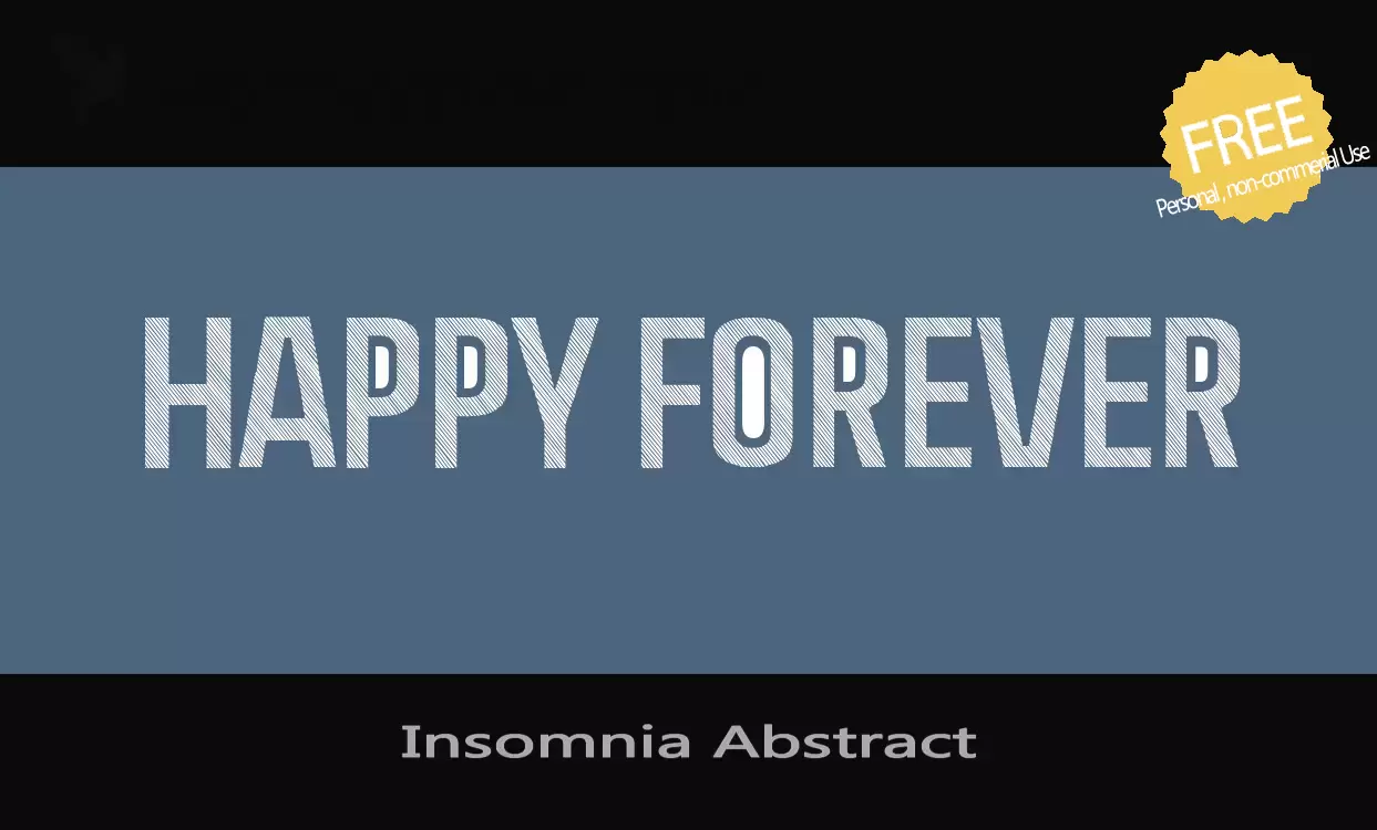 「Insomnia-Abstract」字体效果图