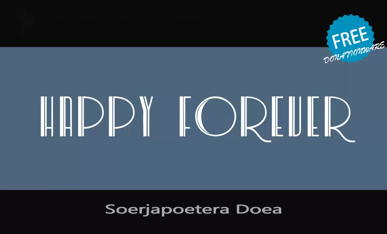 「Soerjapoetera-Doea」字体效果图