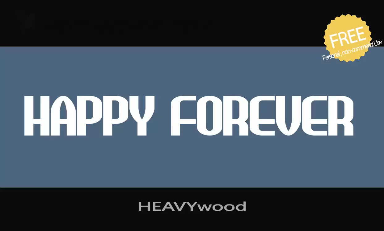 「HEAVYwood」字体效果图