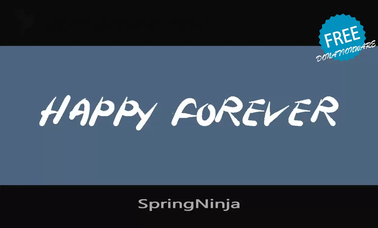 「SpringNinja」字体效果图