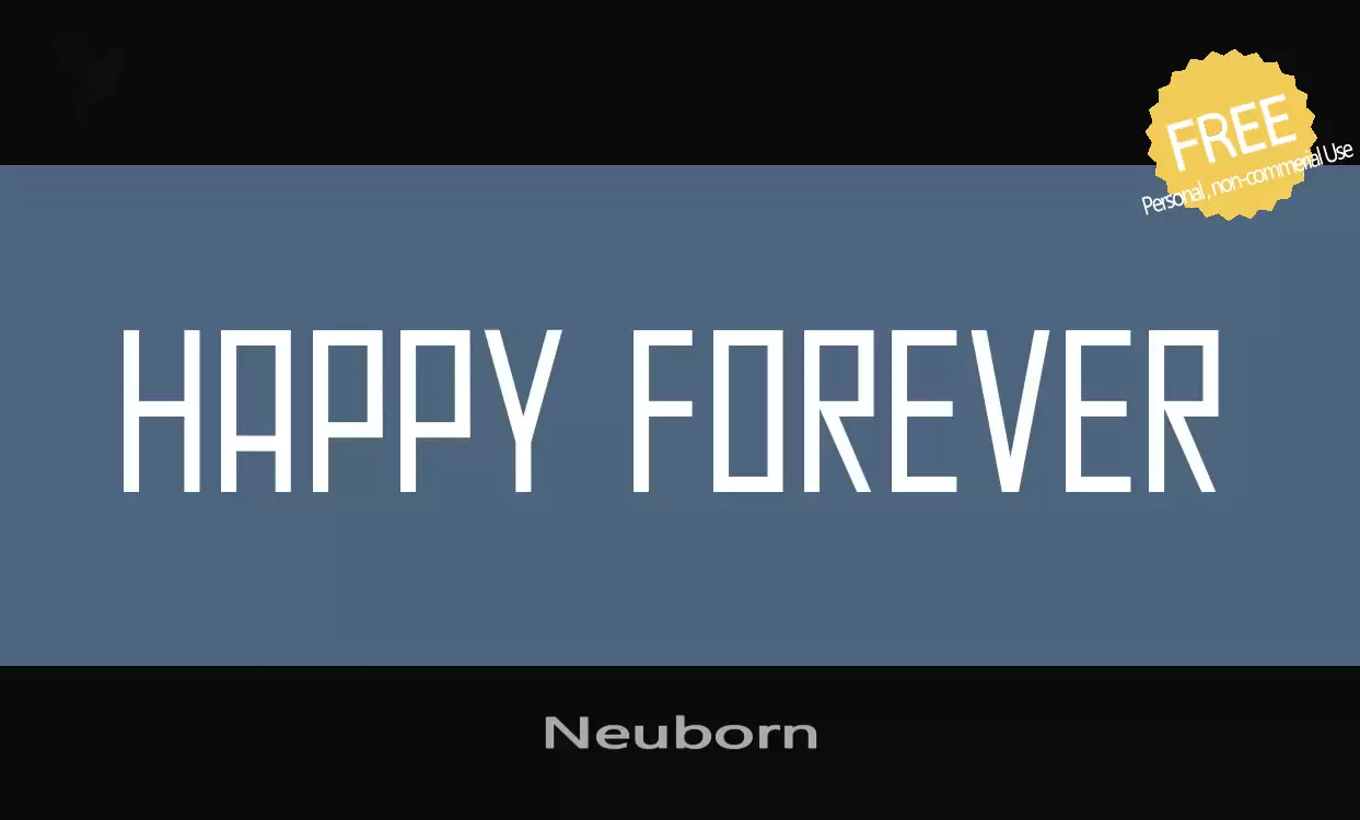 「Neuborn」字体效果图