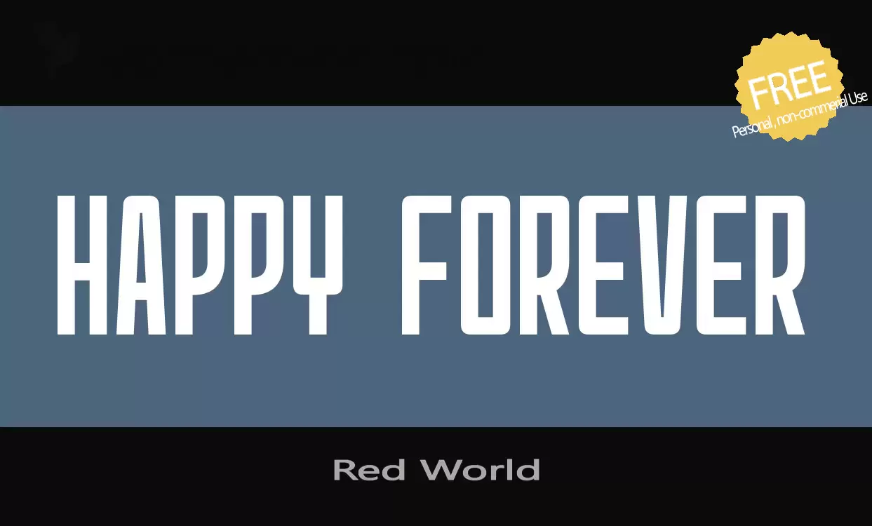 「Red-World」字体效果图