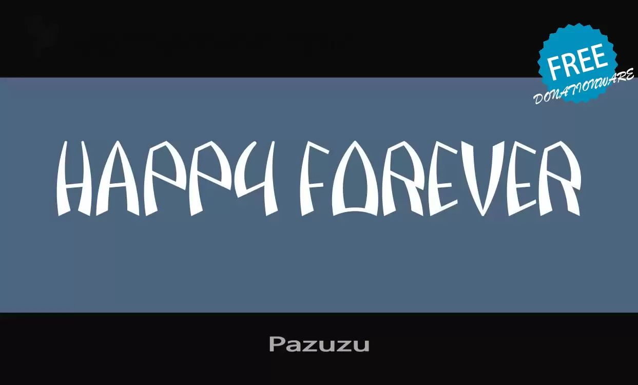 「Pazuzu」字体效果图