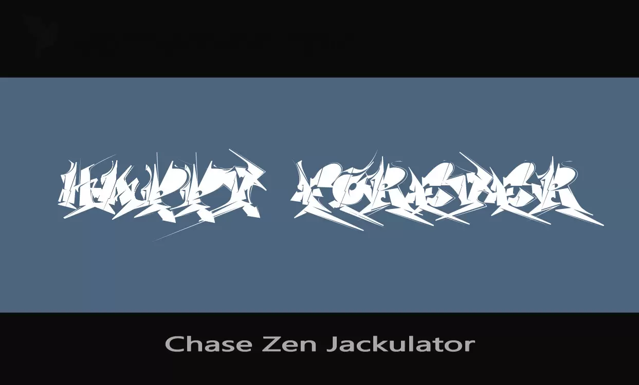 「Chase-Zen-Jackulator」字体效果图