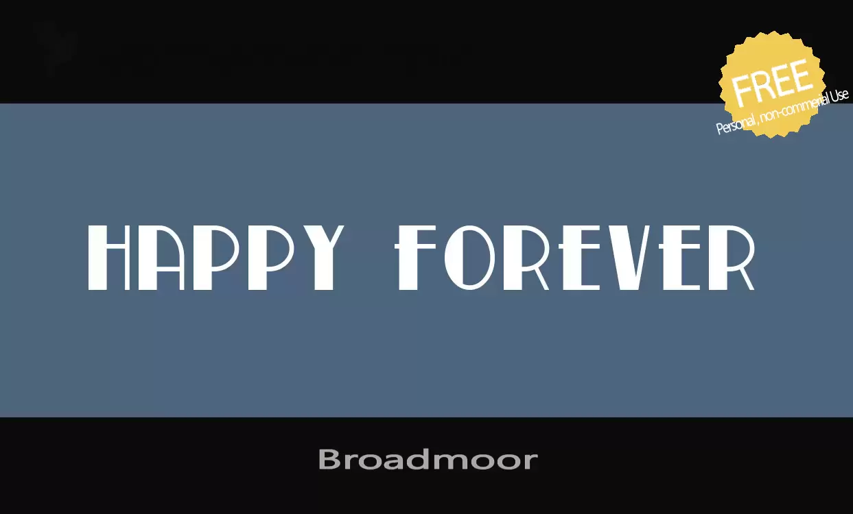 「Broadmoor」字体效果图