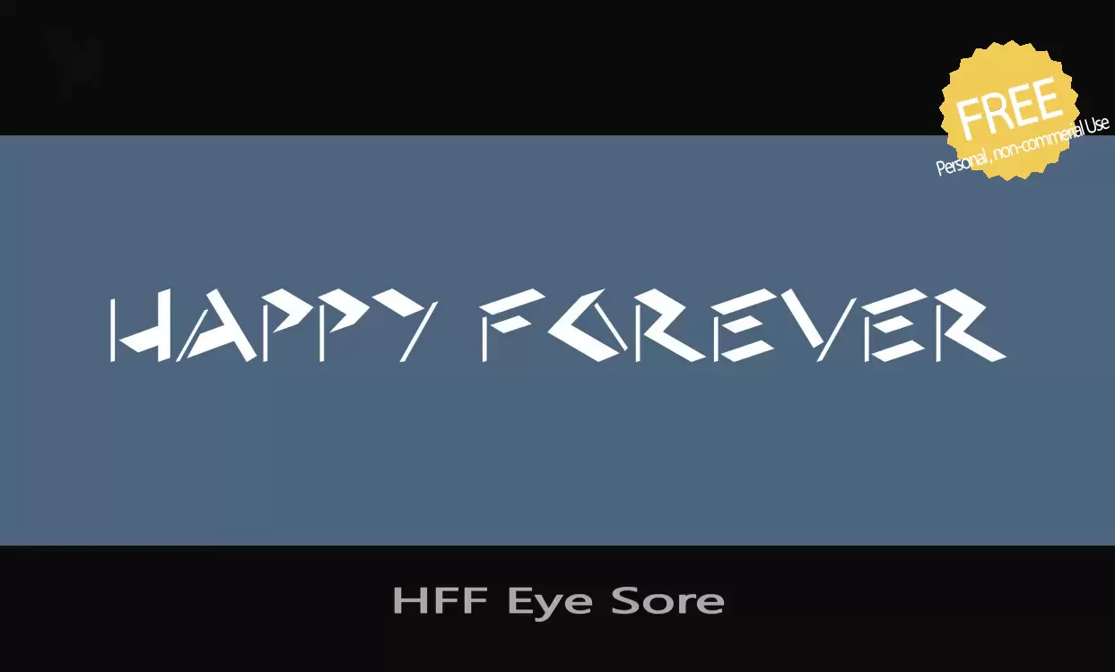 「HFF-Eye-Sore」字体效果图