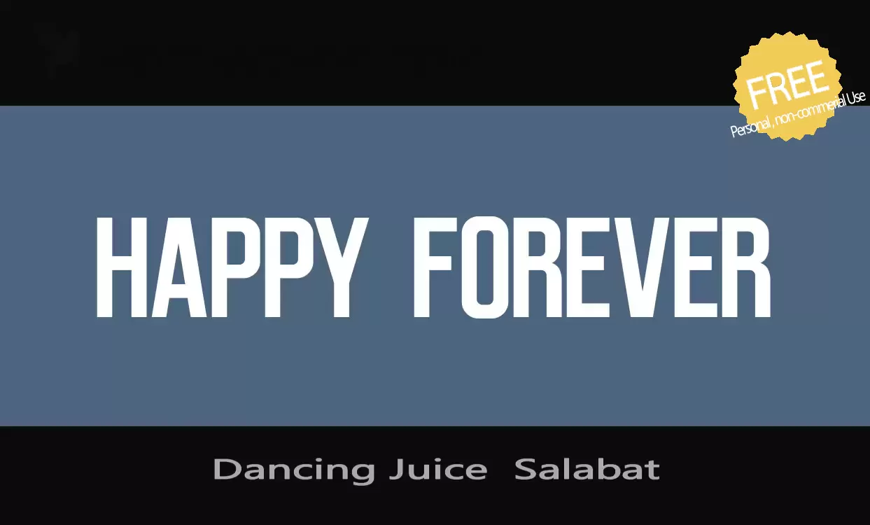 「Dancing-Juice--Salabat」字体效果图